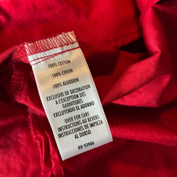 Petite Sophisticate Red Sleeveless Button Front Blouse Women’s M Petite USA Flag - Picture 6 of 6